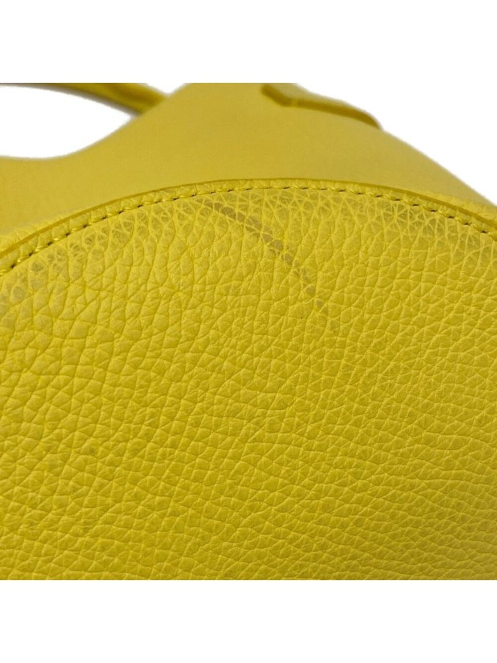 Celine Handbag Big Bag Bucket Nano Yellow Leather - Picture 13 of 15